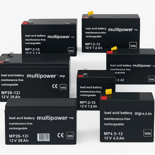 Multipower 12V lead acid batteries