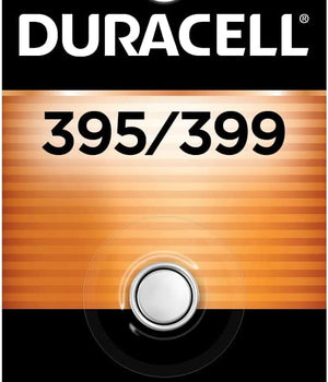 Duracell 395/399 Silver Oxide Button Battery, 1 Count Pack, 395/399 1.5 Volt