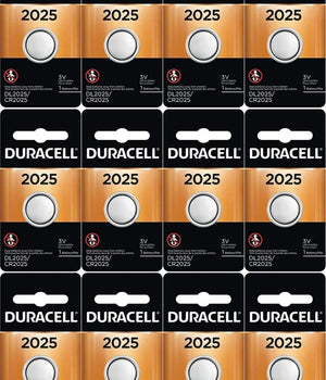 12-Pack Duracell 2025 Batteries 3.0 Volt Lithium Coin Button