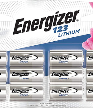Energizer 123 Batteries, Lithium 123 Battery, 12 Count