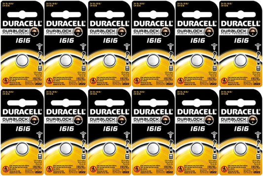 Duracell 1616 Lithium, 12 Pack