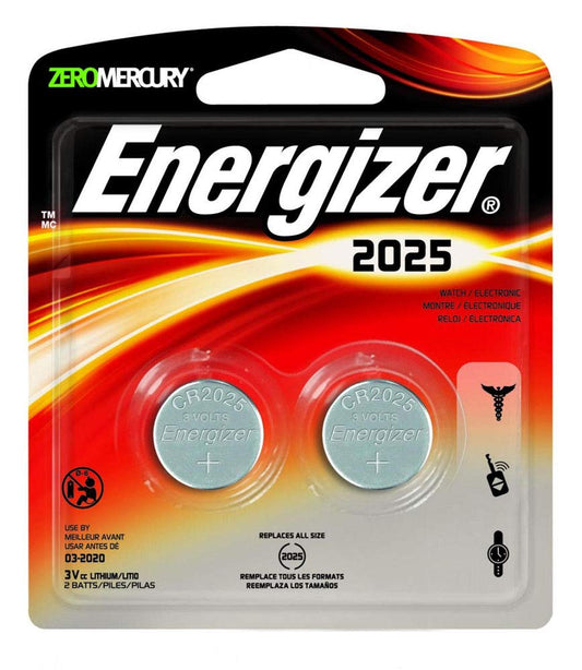 Energizer 2025 Lithium, 2 Pack