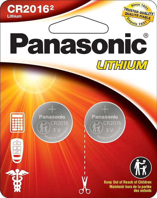 Panasonic 2016 Lithium, 2 Pack