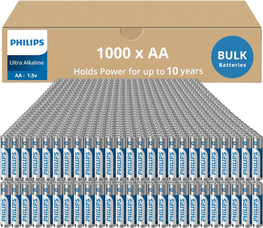 Large quantity of Philips AA batteries 1000 batteries.