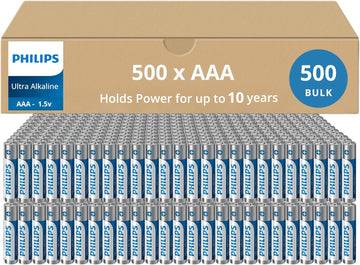 Philips AAA Alkaline Batteries 500 Bulk Pack