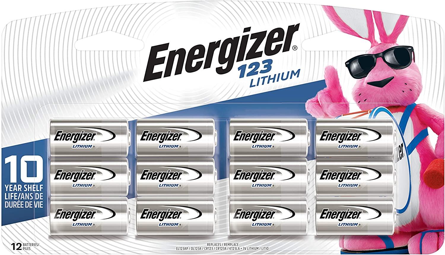 Energizer 123 Lithium, 12 Pack