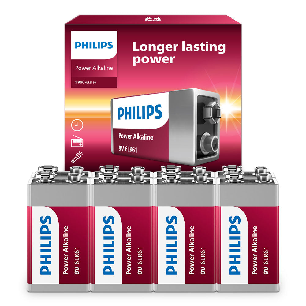 Philips 9V Alkaline, 8 Pack