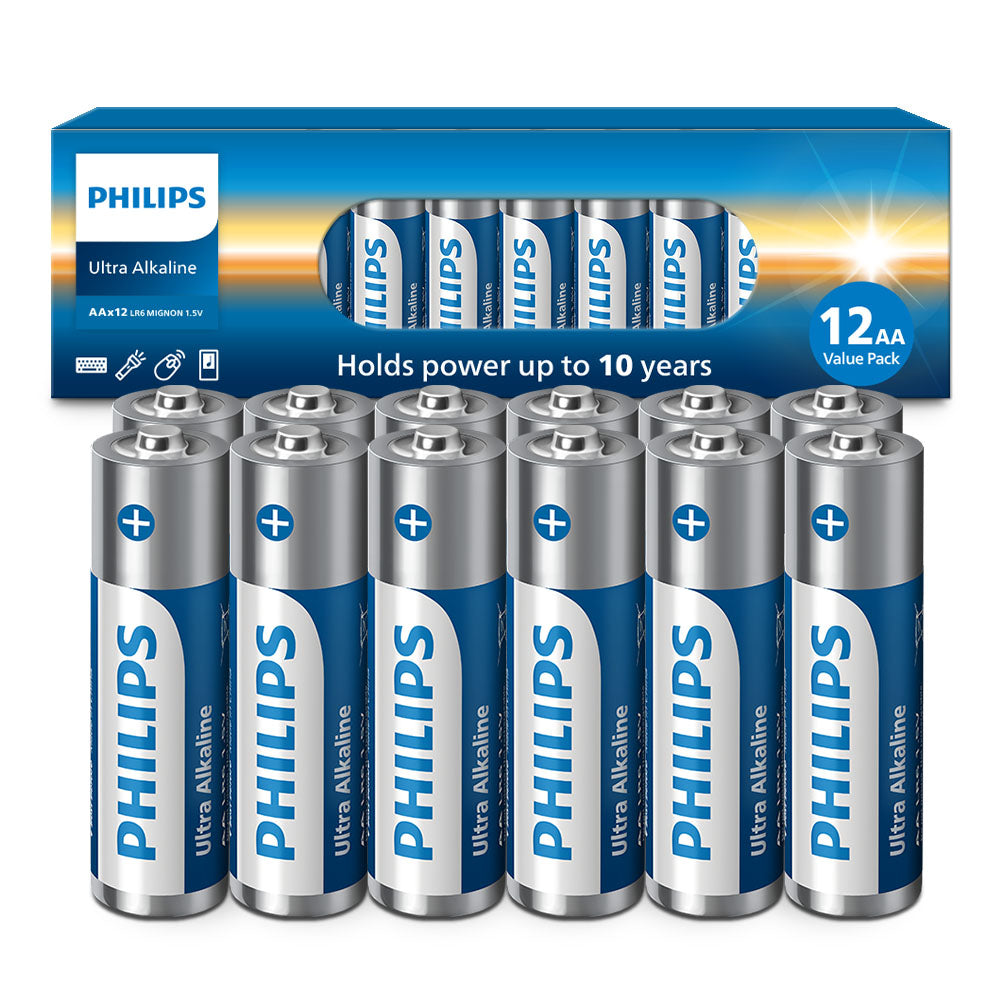 Philips AA Alkaline 12 Pack