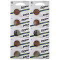 Energizer CR2032 3V lithium coin batteries, 10-pack