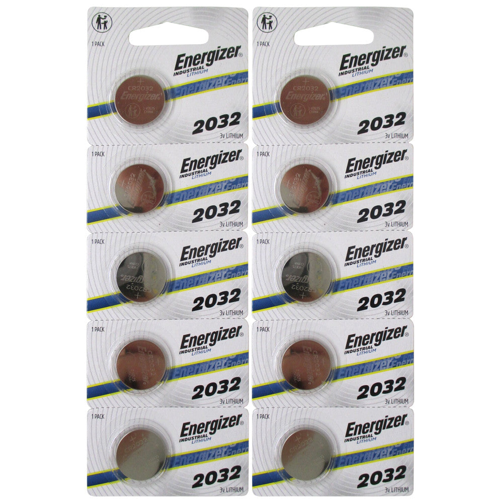 Energizer CR2032 3V lithium coin batteries, 10-pack