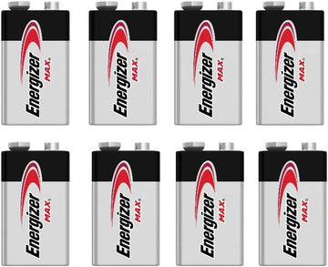 Energizer MAX 9V alkaline batteries, 8-pack