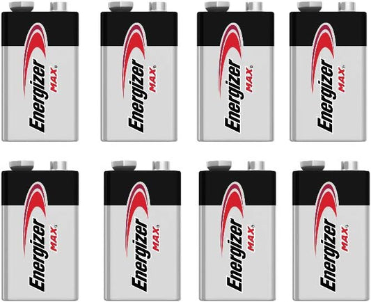 Energizer MAX 9V alkaline batteries, 8-pack