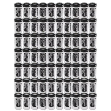Panasonic CR123A lithium batteries, 100-pack