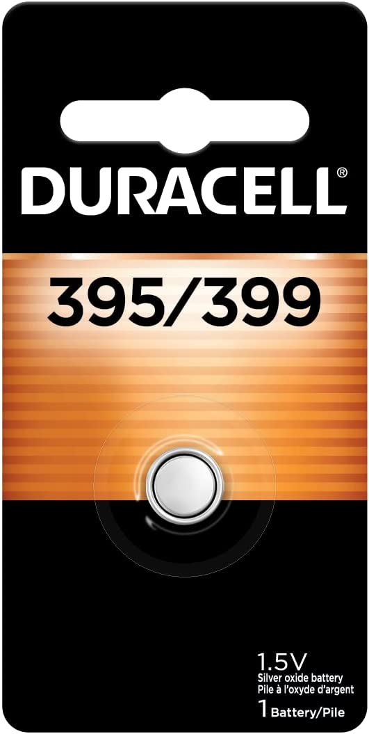 Duracell 395/399 silver oxide button battery, 1-pack